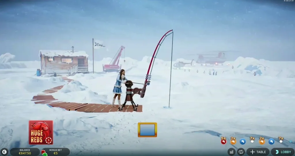 ice fishing girl fishing
