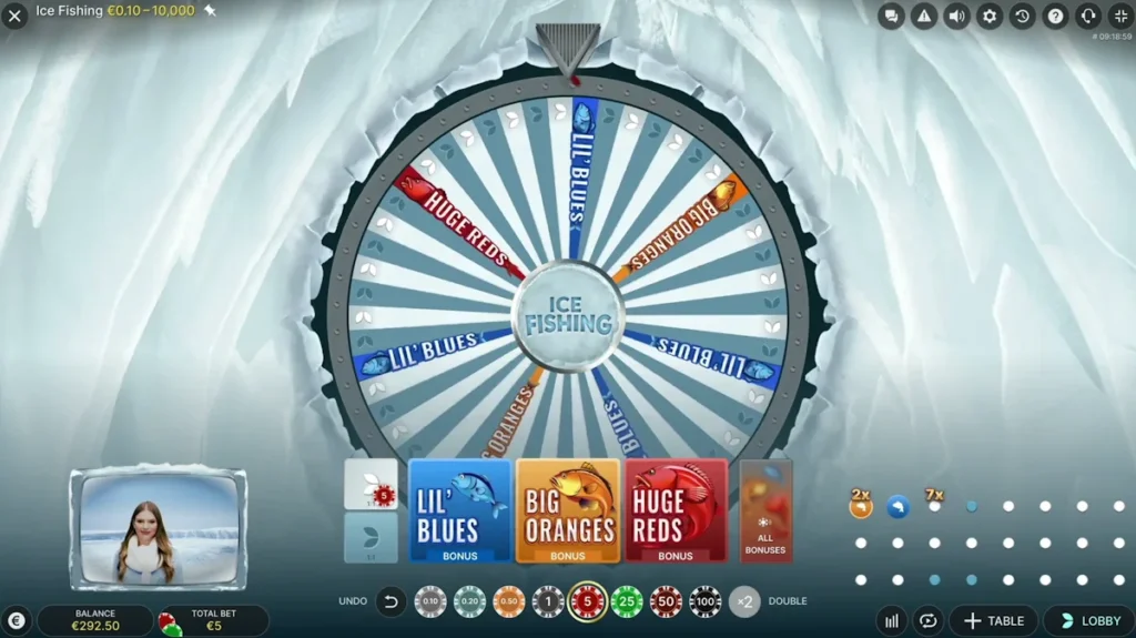 ice fishing wheel with bonuses